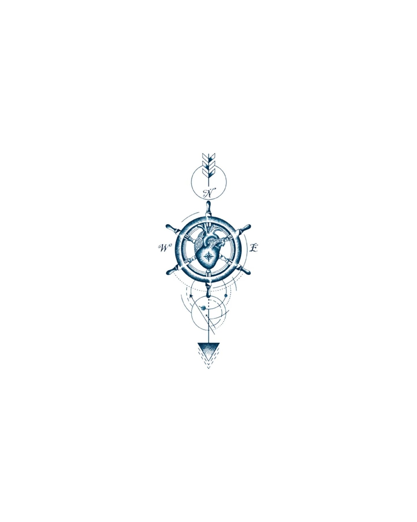 Compass made of heart