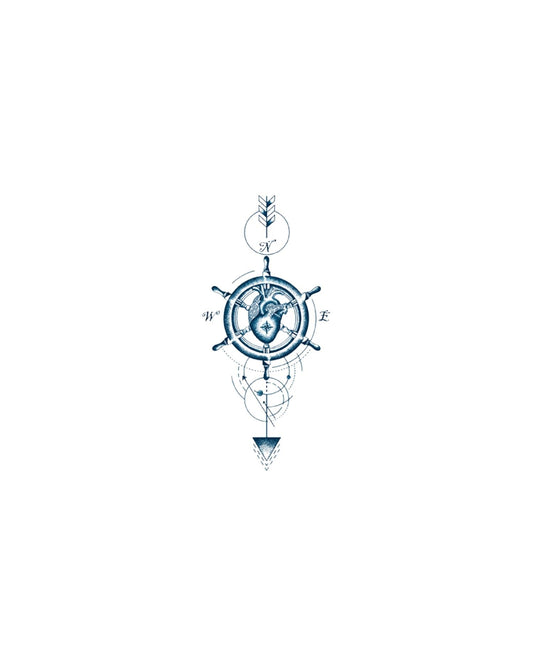 Compass made of heart