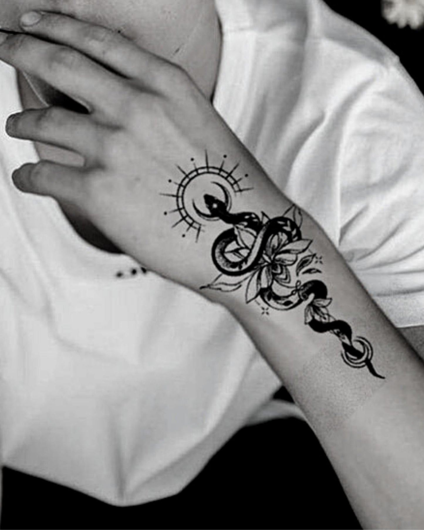 Snake with lotus