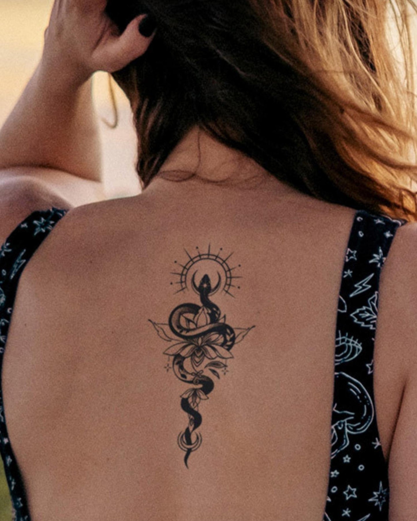 Snake with lotus